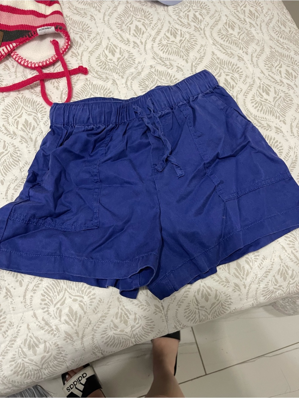 Copper Key Royal Blue High-Waist Casual Shorts